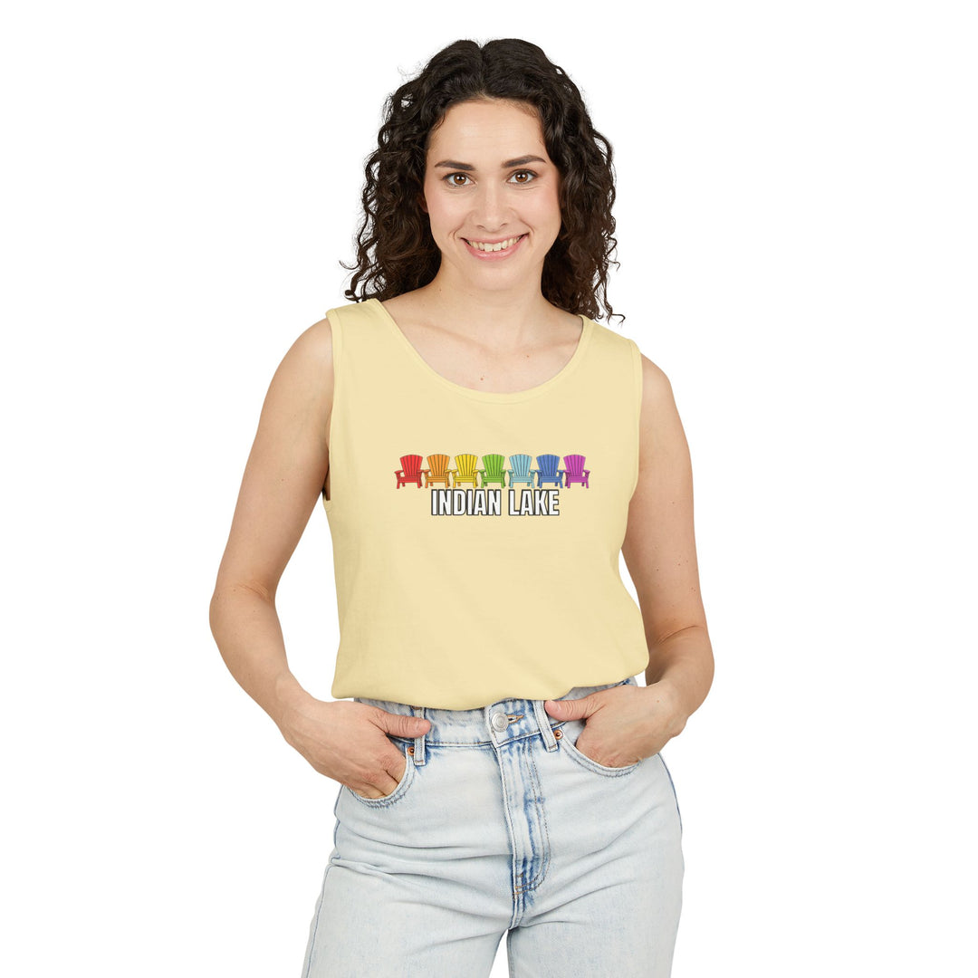 Indian Lake Unisex Tank - Rainbow Chairs