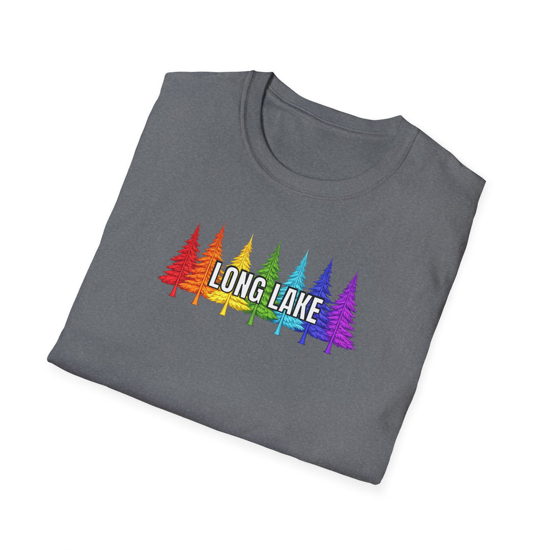 Long Lake Rainbow Trees Unisex T-Shirt