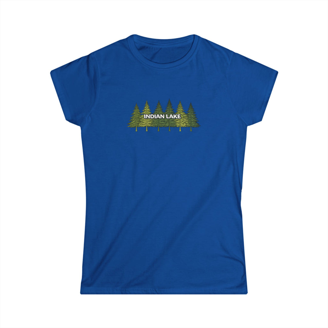 Indian Lake Adirondacks Ladies Tee - Pine Trees