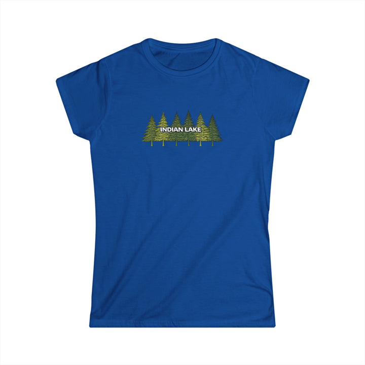 Indian Lake Adirondacks Ladies Tee - Pine Trees