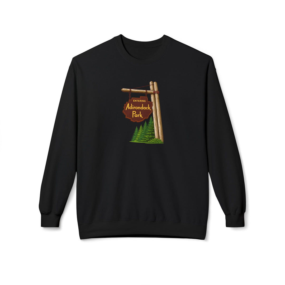 Entering Adirondack Park Sign Sweatshirt