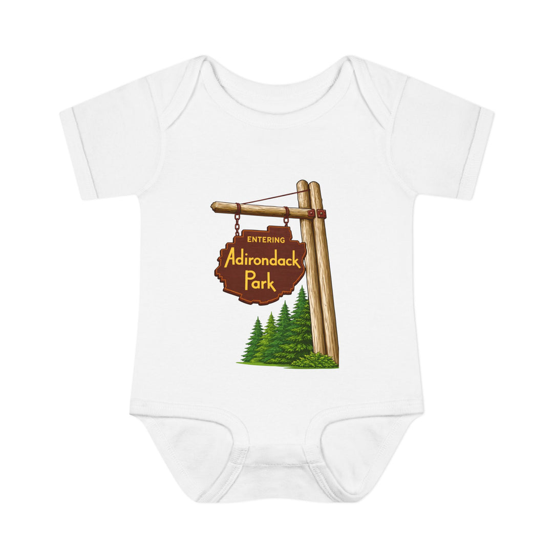 Entering Adirondack Park Sign Onesie