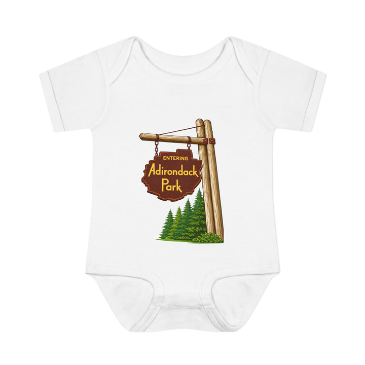 Entering Adirondack Park Sign Onesie