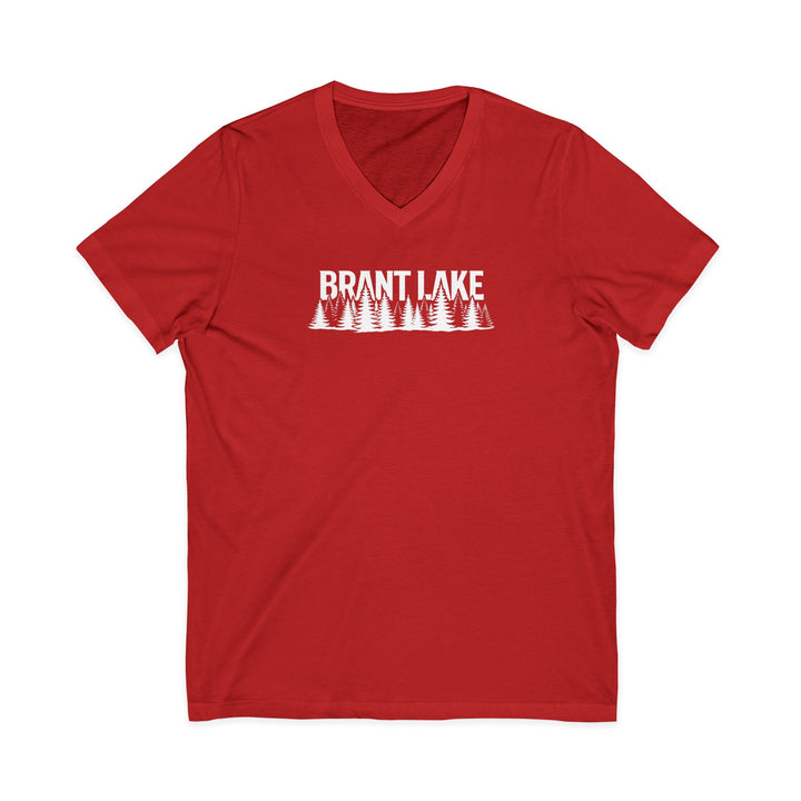Brant Lake Unisex V-Neck Tee - Trees