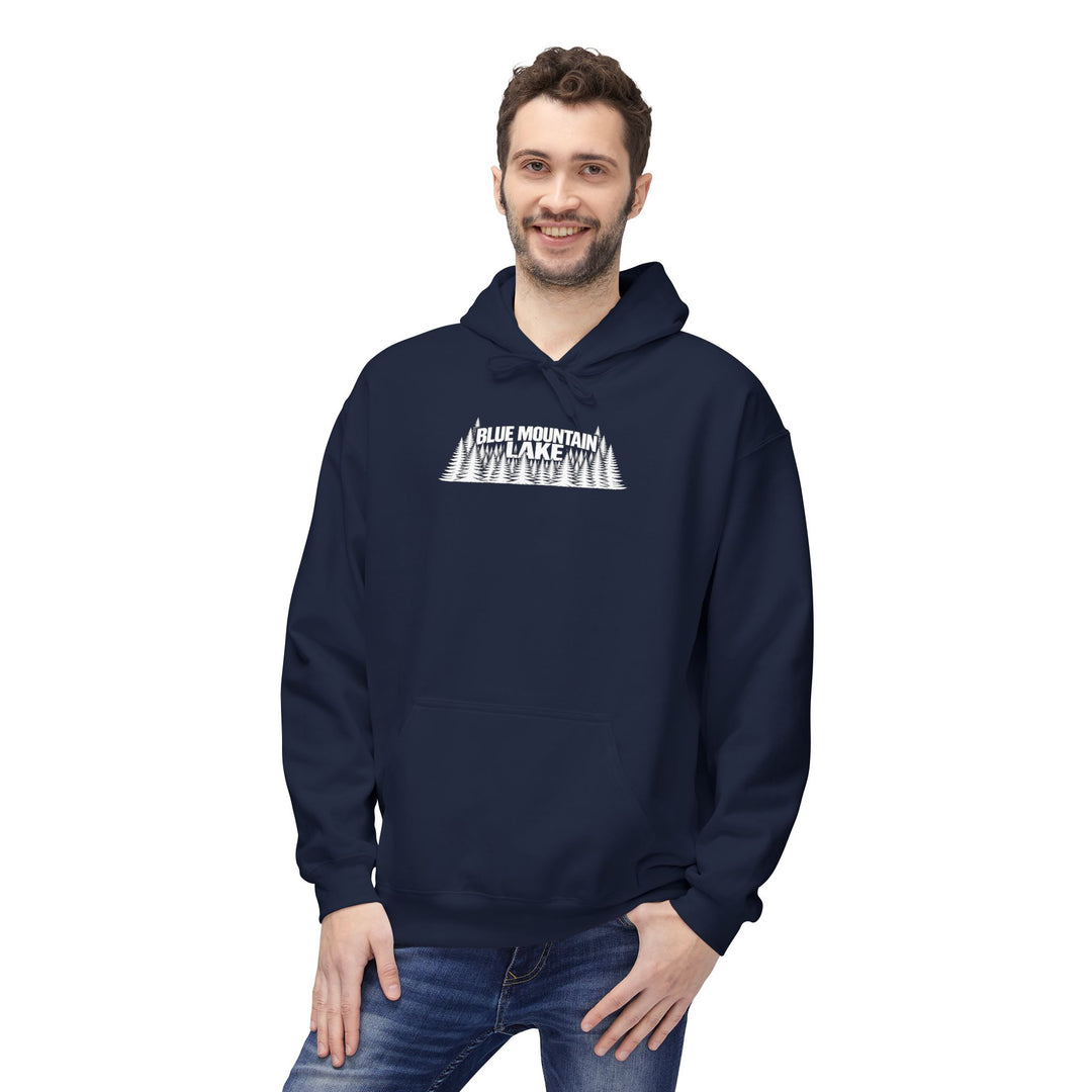Blue Mountain Lake Trees Hoodie
