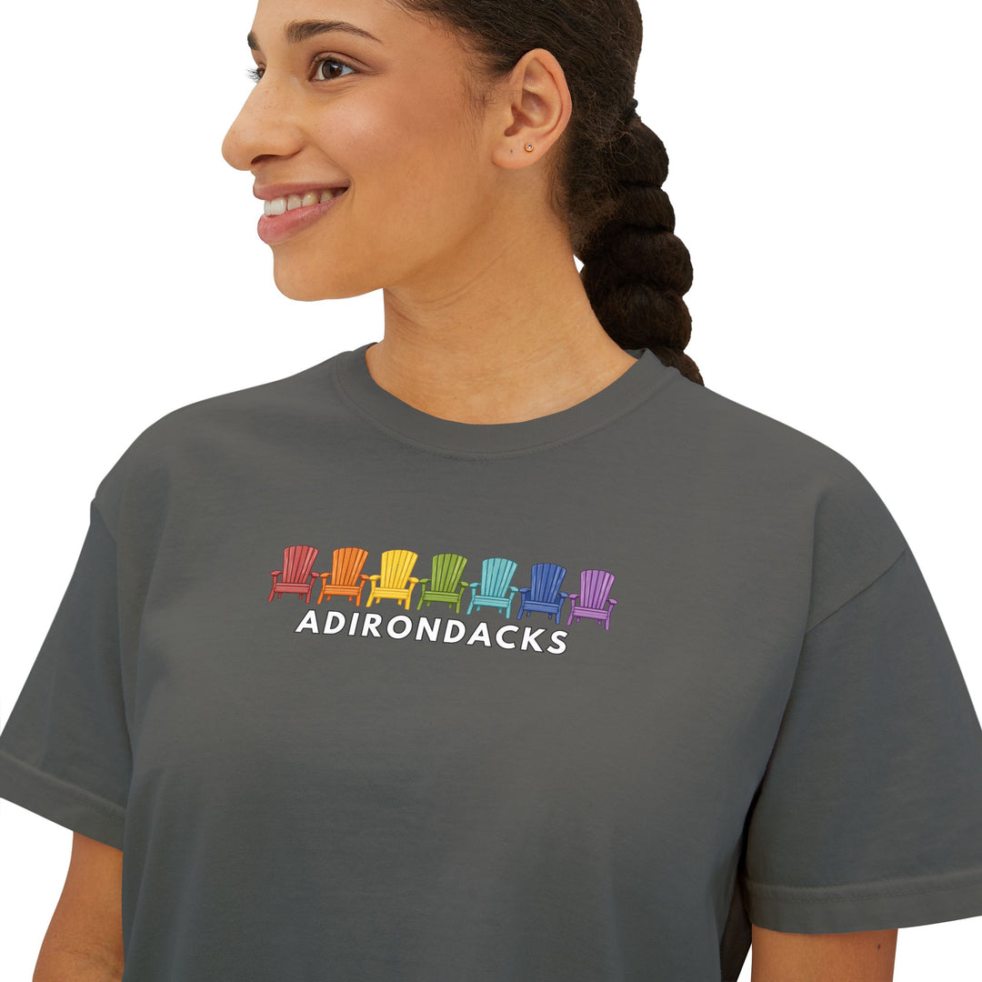 Adirondacks Rainbow Chairs Ladie's Boxy Tee