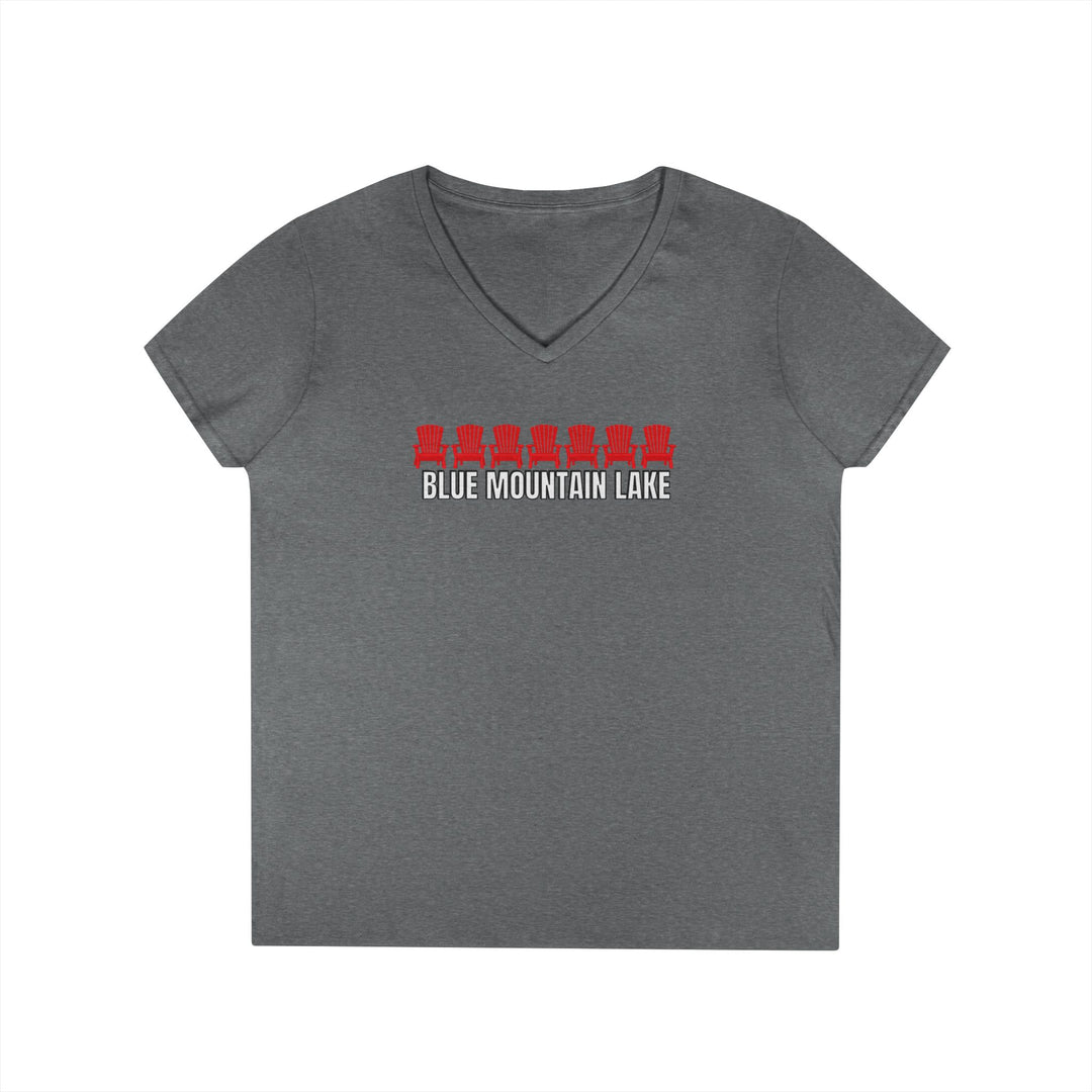 Blue Mountain Lake ADK Chairs V-Neck T-Shirt