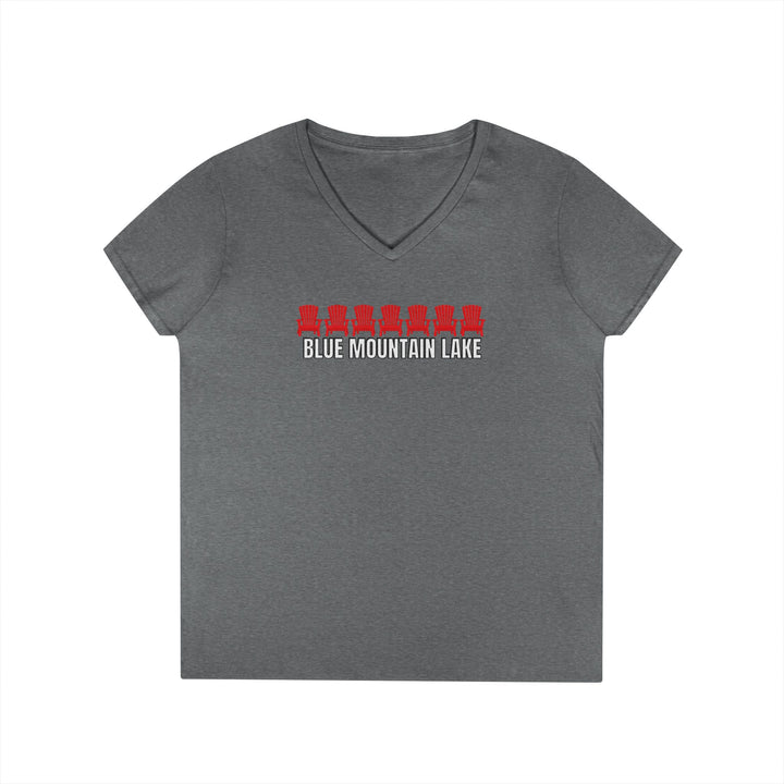 Blue Mountain Lake ADK Chairs V-Neck T-Shirt