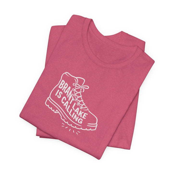 Brant Lake is Calling Hiking Boot Tee
