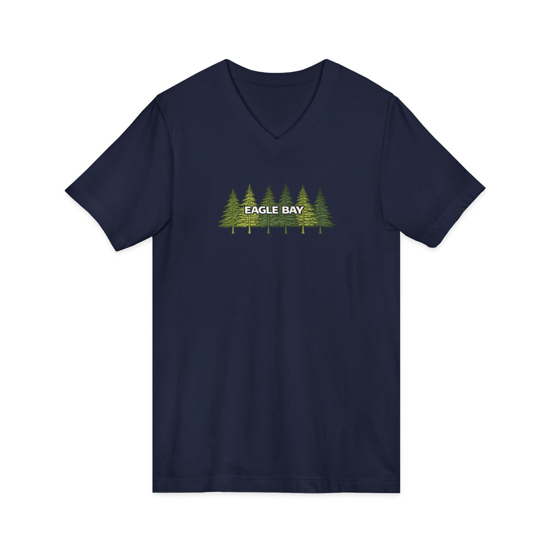 Eagle Bay Unisex V-Neck T-Shirt - Pine Trees