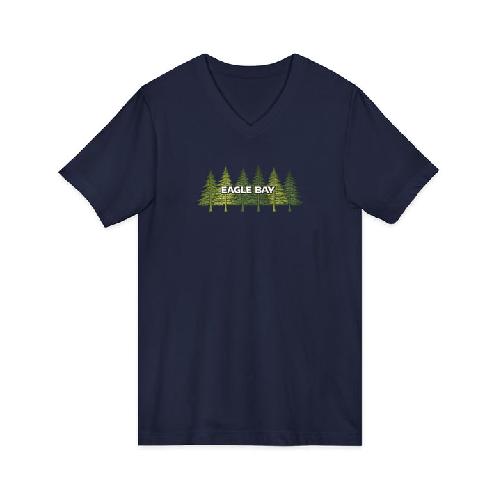 Eagle Bay Unisex V-Neck T-Shirt - Pine Trees