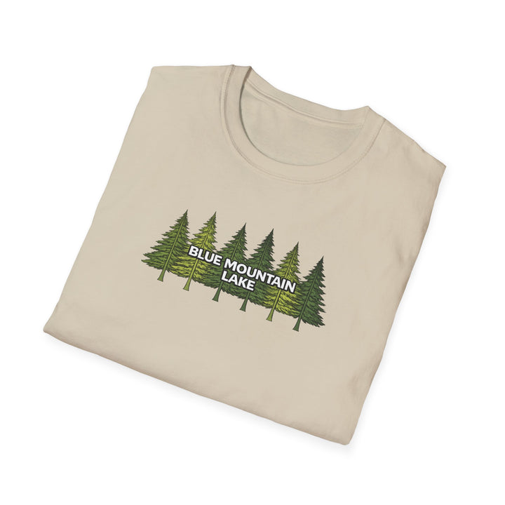 Blue Mountain Lake  Pine Trees Unisex T-Shirt