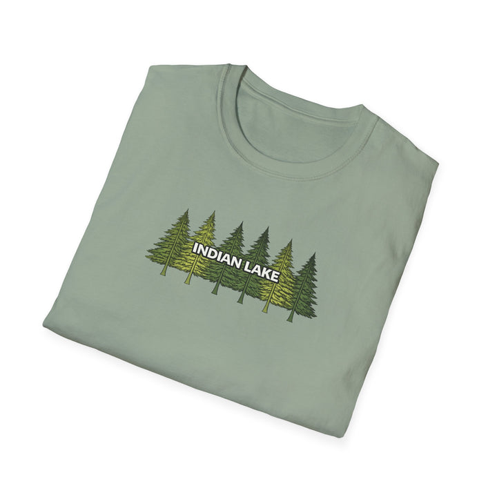 Indian Lake Unisex T-Shirt - Pine Trees