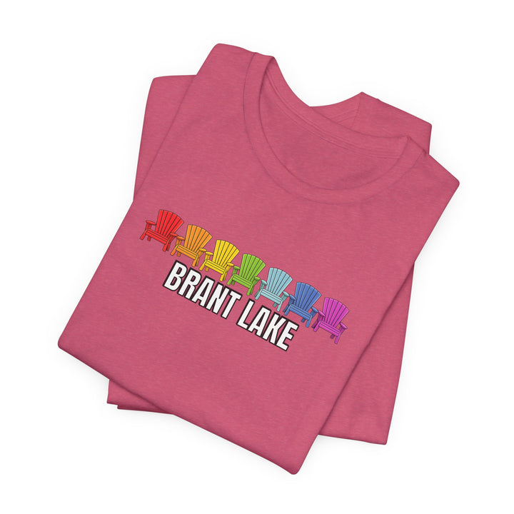Brant Lake Rainbow Adirondack Chairs Tee