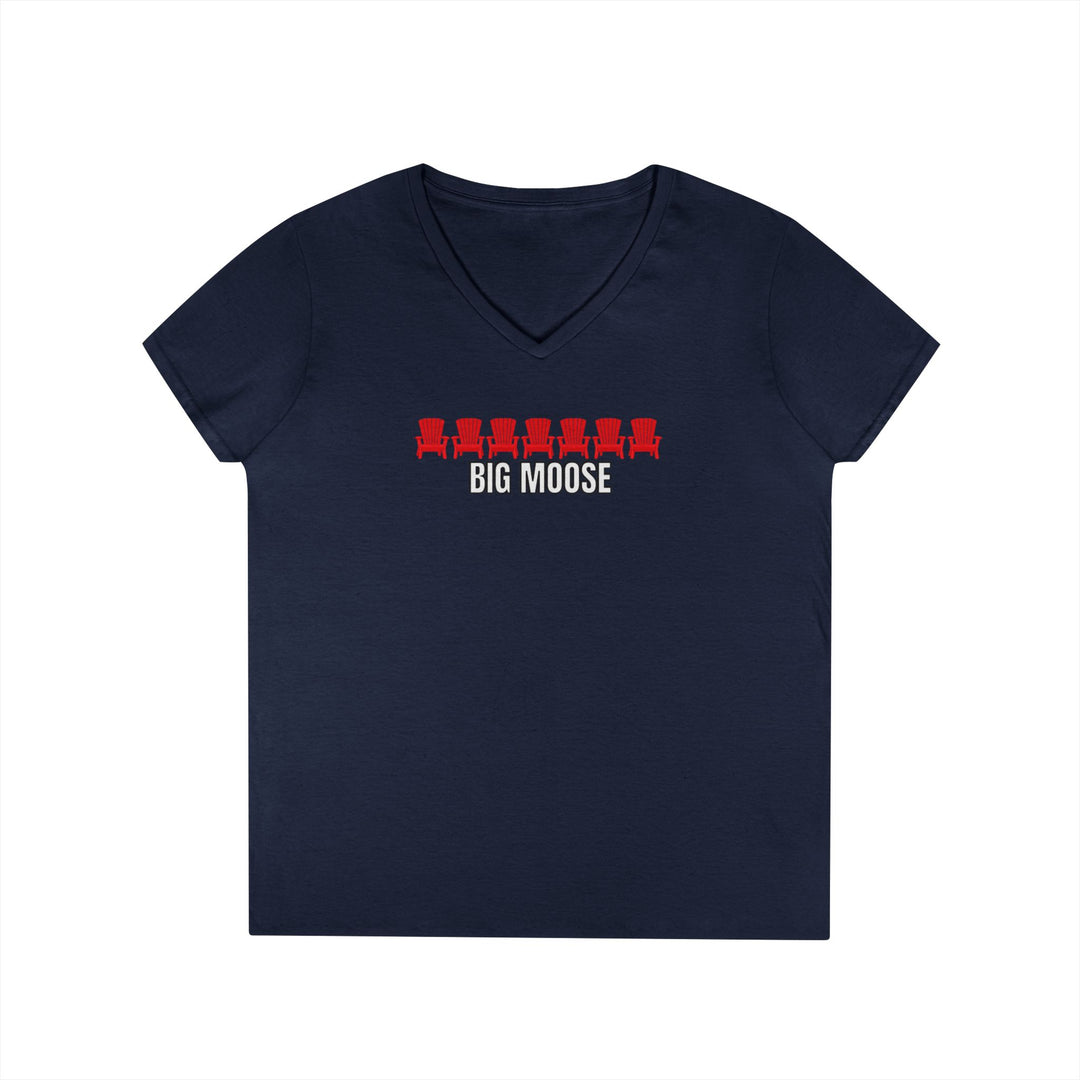 Big Moose ADK Chairs Ladies V-Neck T-Shirt
