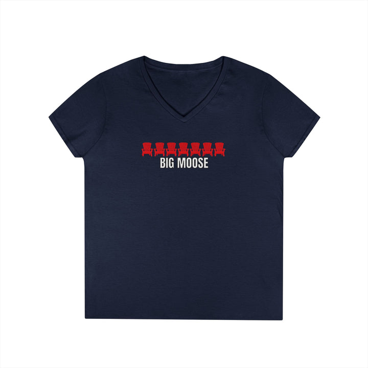 Big Moose ADK Chairs Ladies V-Neck T-Shirt