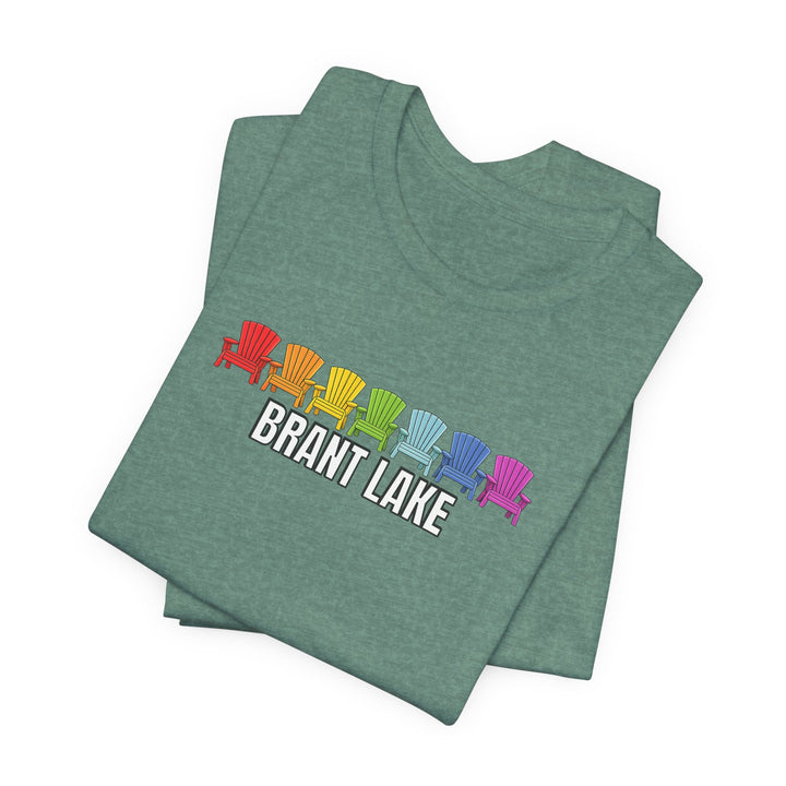Brant Lake Rainbow Adirondack Chairs Tee