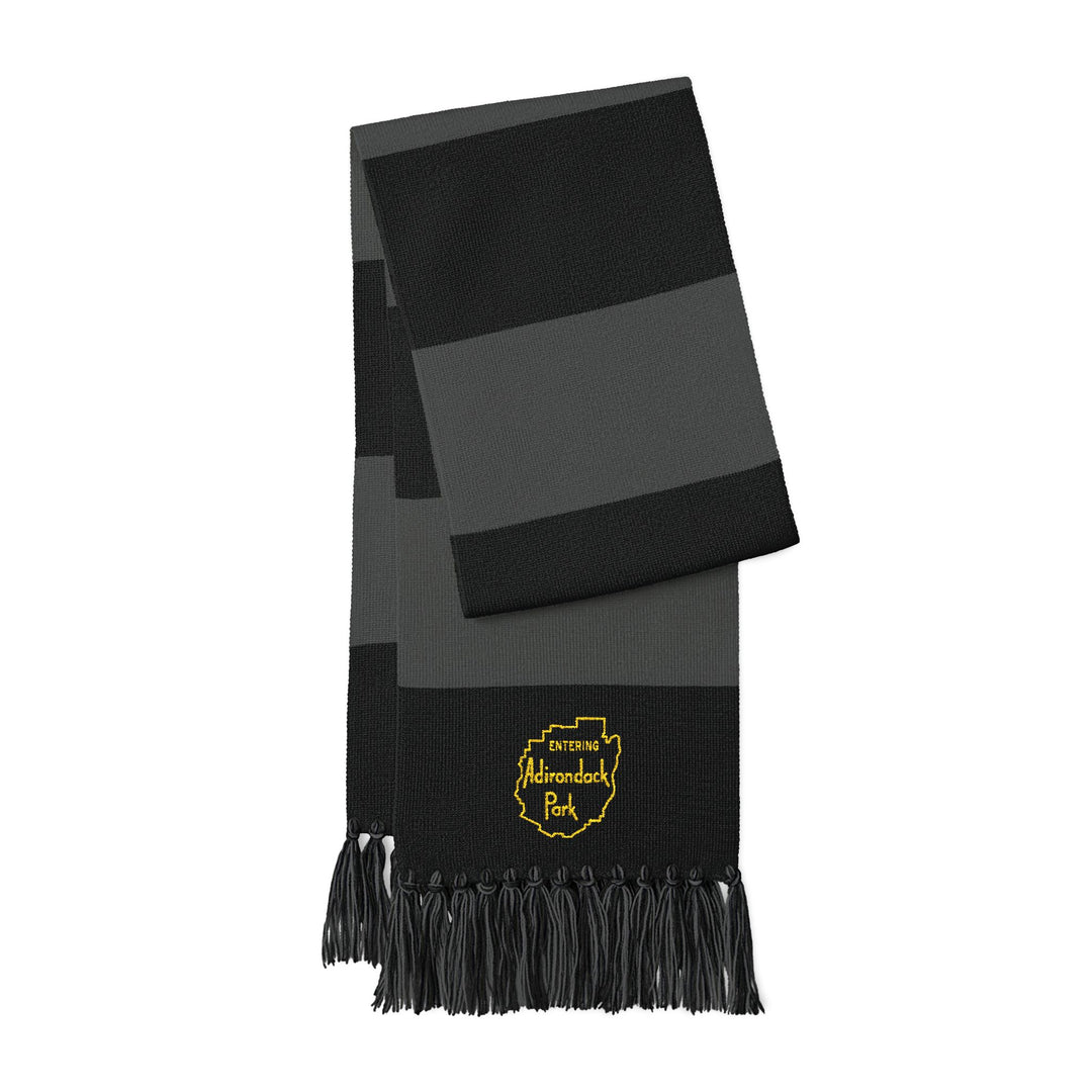Entering Adirondack Park Embroidered Scarf