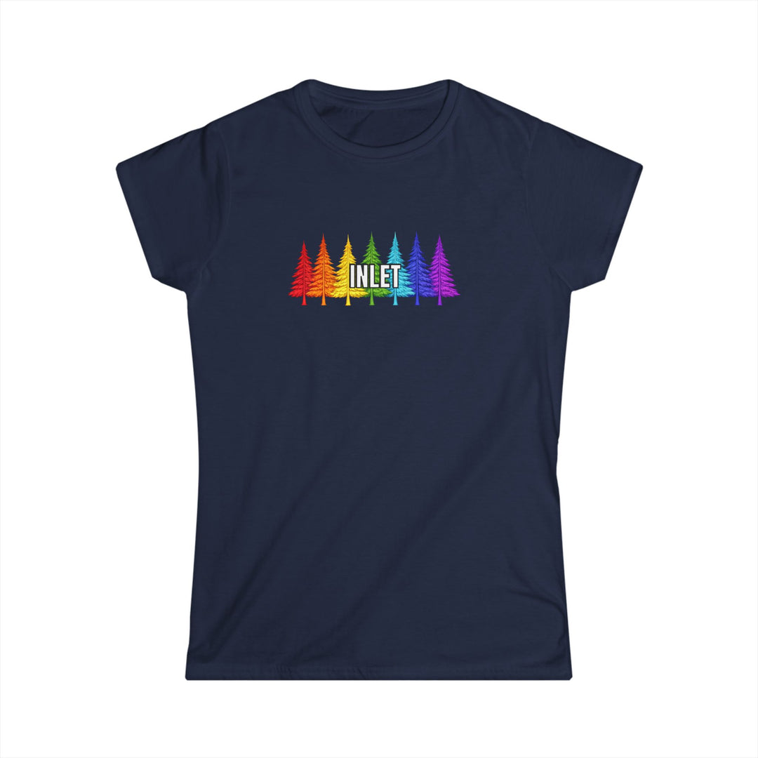Inlet Ladies Tee -Rainbow Trees
