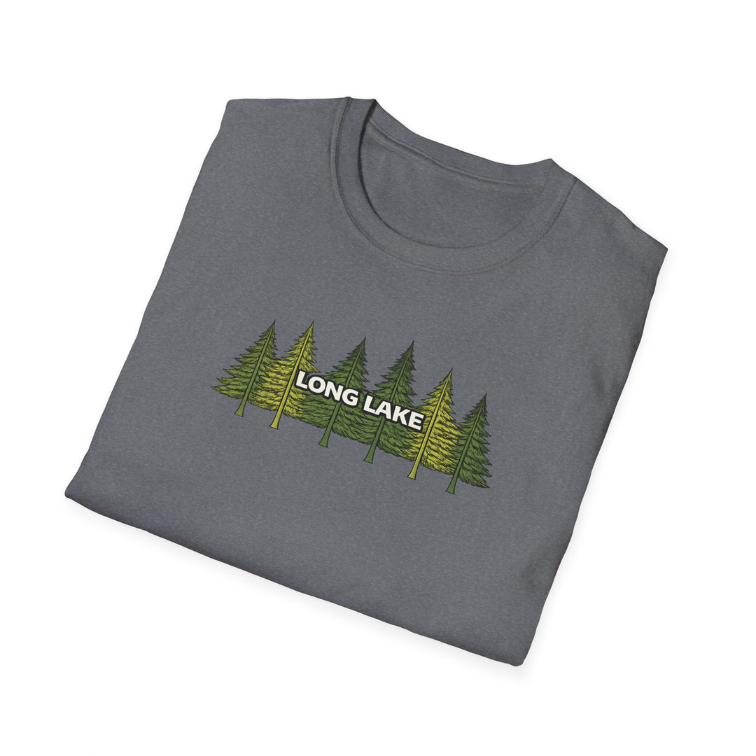 Long Lake Pine Trees Unisex T-Shirt