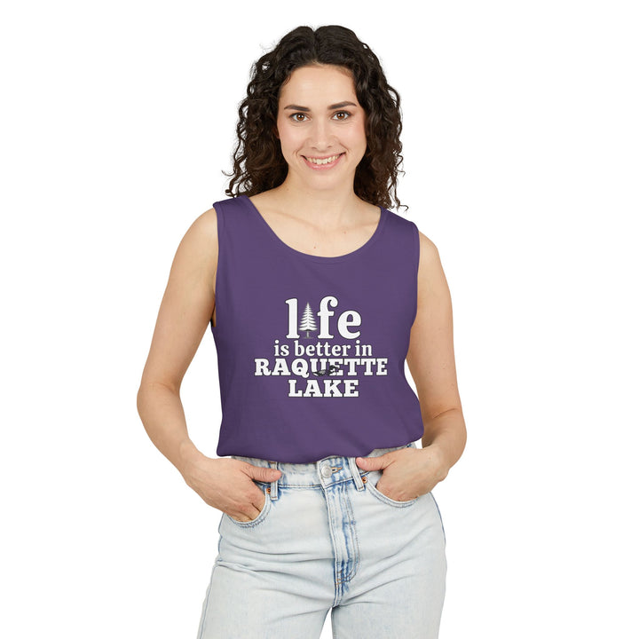 Life is Better in Raquette Lake Unisex Tank