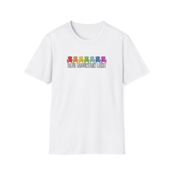 Blue Mountain Lake Rainbow Chairs Unisex T-Shirt