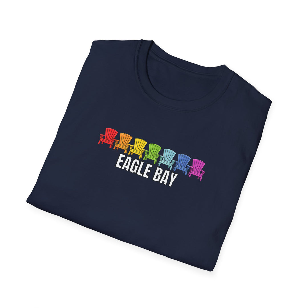 Eagle Bay Unisex T-Shirt - Rainbow Chairs