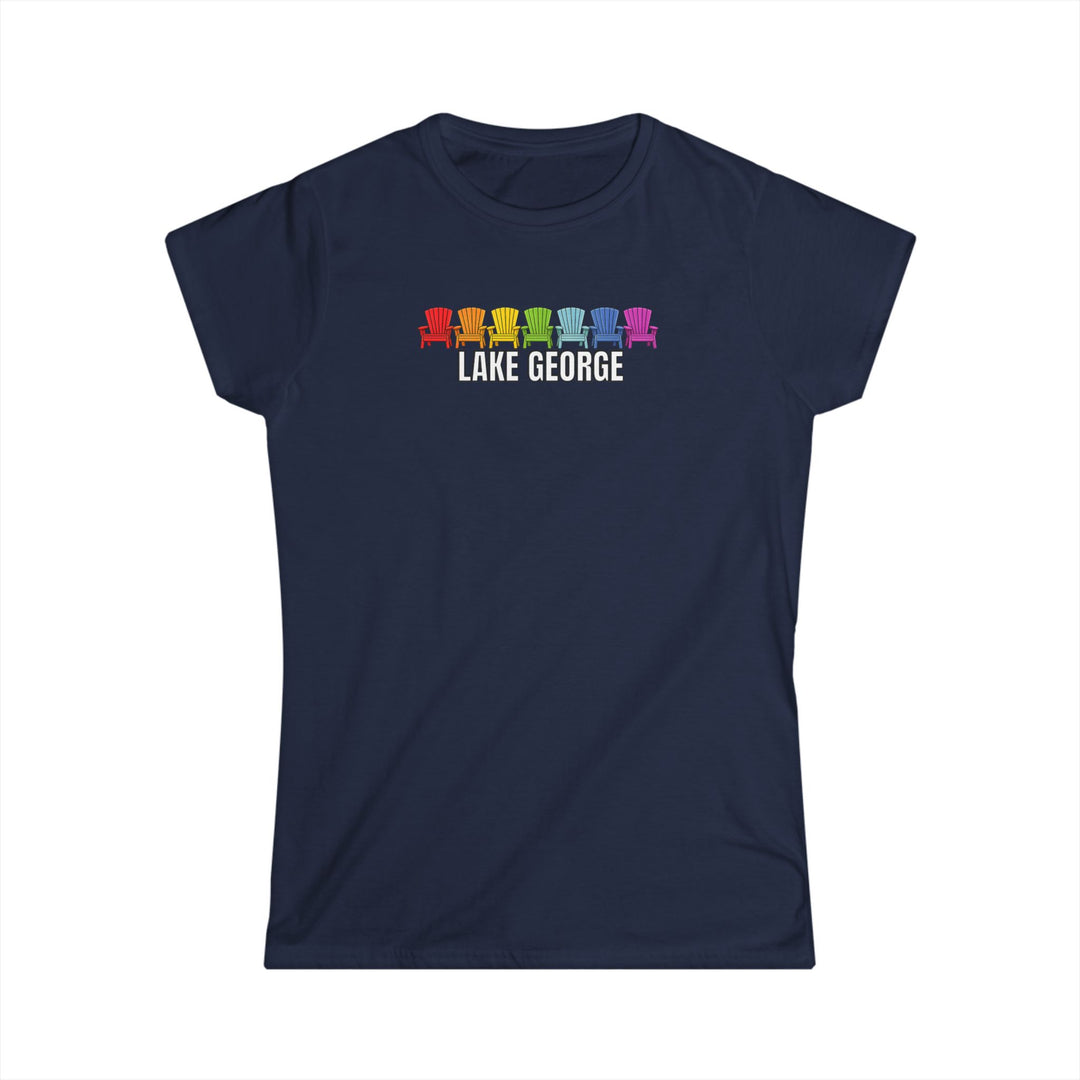 Lake George Rainbow Chairs Ladies T-Shirt