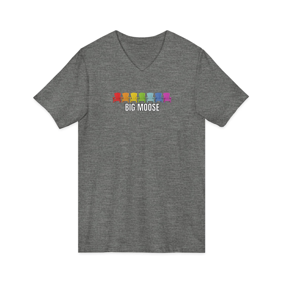 Big Moose Rainbow Chairs Unisex V-Neck Tee