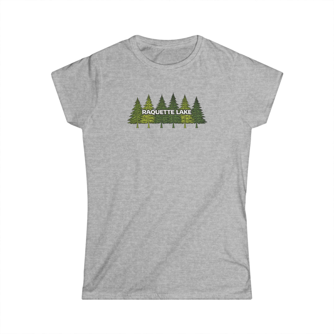 Raquette Lake Ladies Tee - Pine Trees