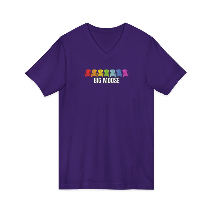 Big Moose Rainbow Chairs Unisex V-Neck Tee