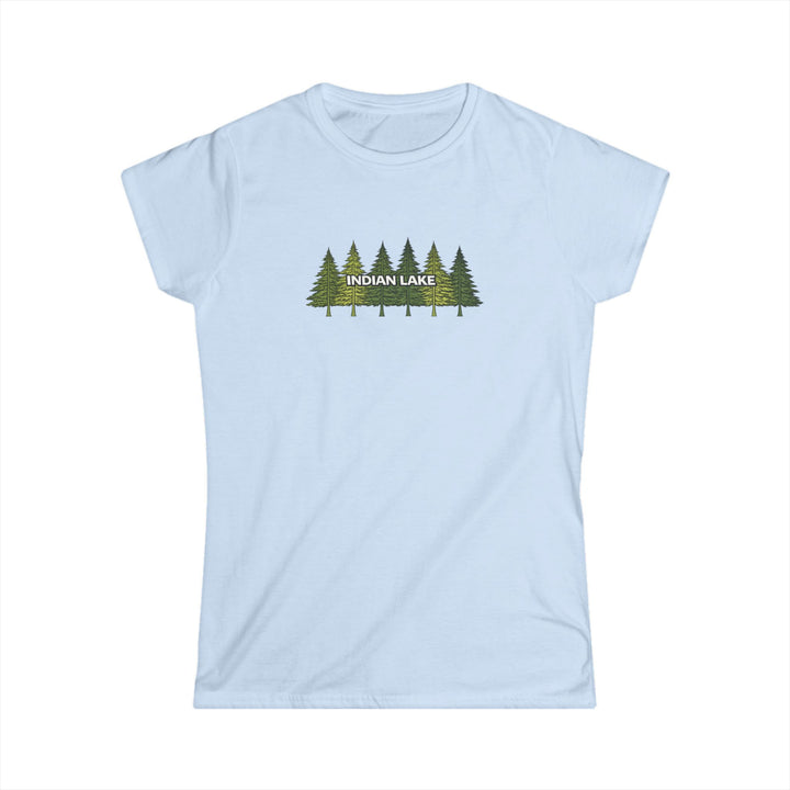 Indian Lake Adirondacks Ladies Tee - Pine Trees