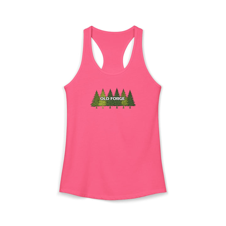 Old Forge Pine Trees Ladies Racerback