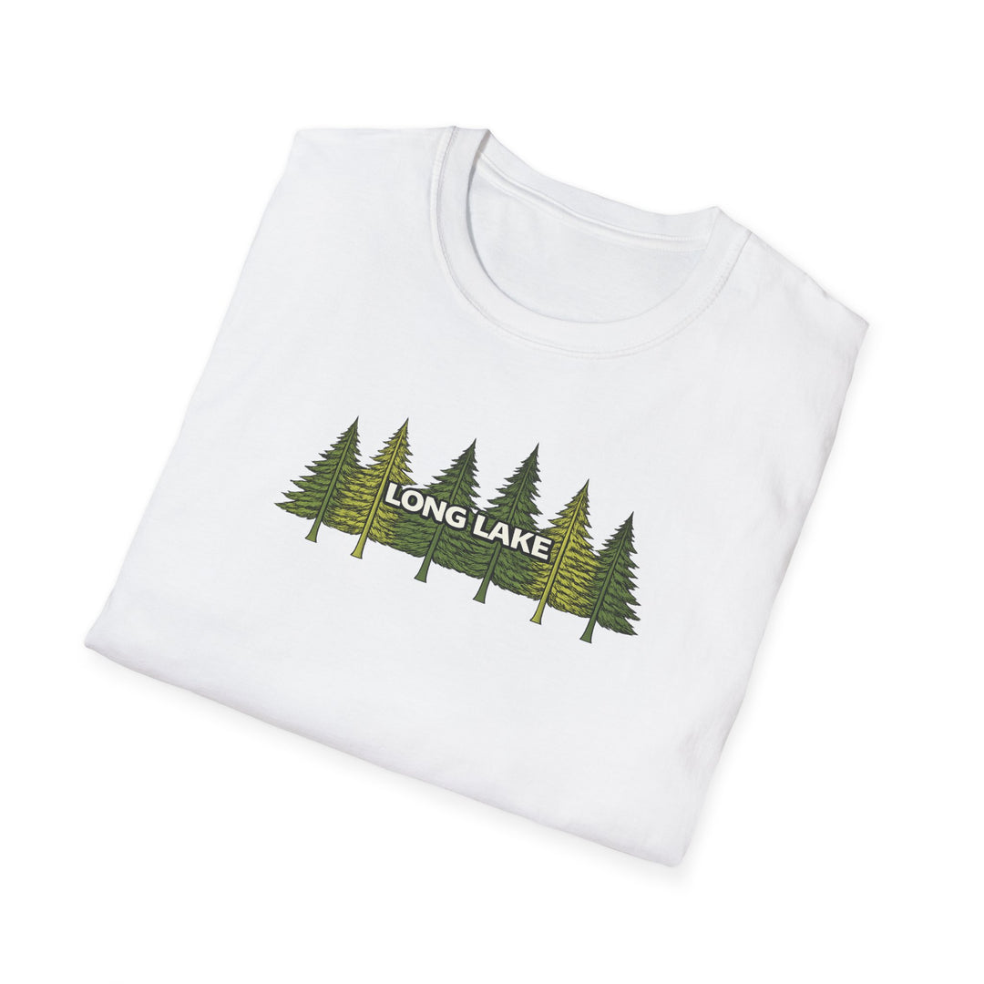 Long Lake Pine Trees Unisex T-Shirt