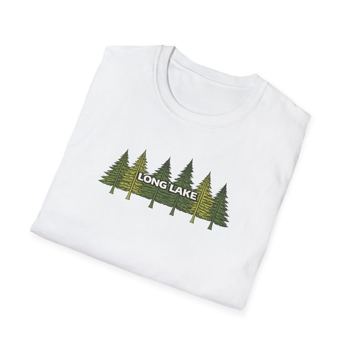 Long Lake Pine Trees Unisex T-Shirt