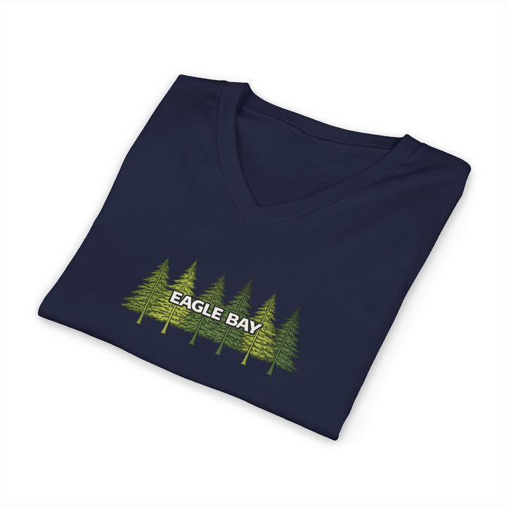 Eagle Bay Unisex V-Neck T-Shirt - Pine Trees
