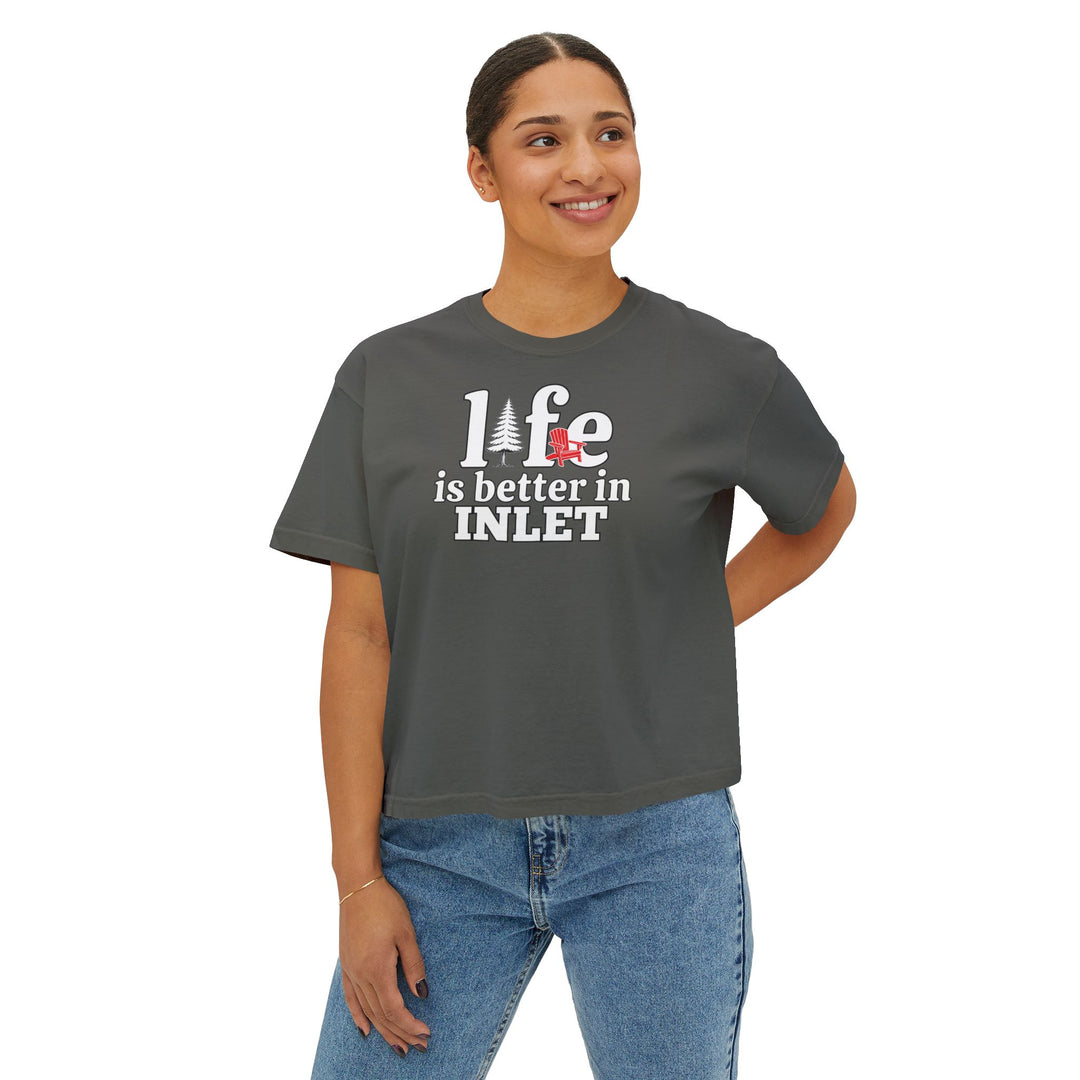 Life is Better in Inlet Ladies Boxy Tee