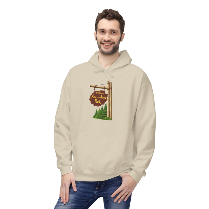 Entering Adirondack Park Sign Hoodie