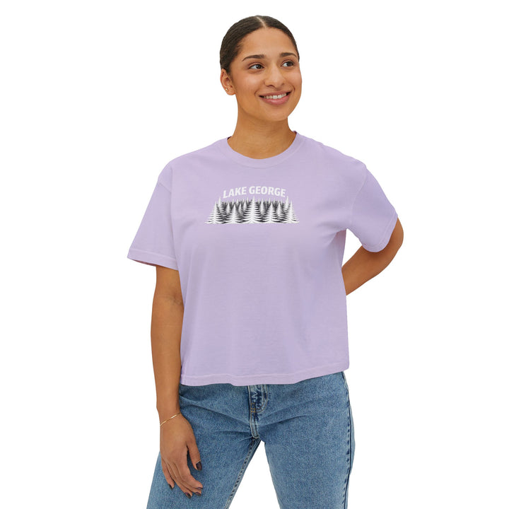 Lake George Trees Ladies Boxy Tee
