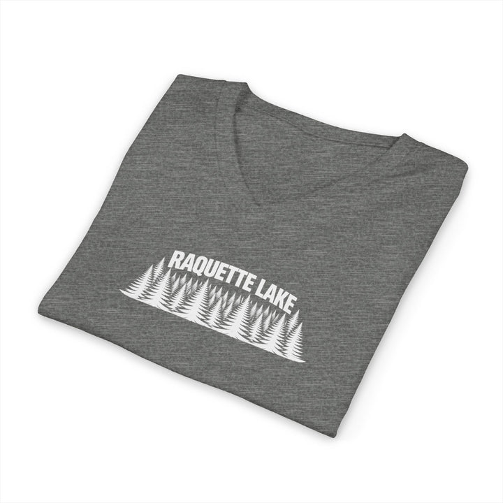 Raquette Lake Unisex V-Neck T-Shirt - Trees