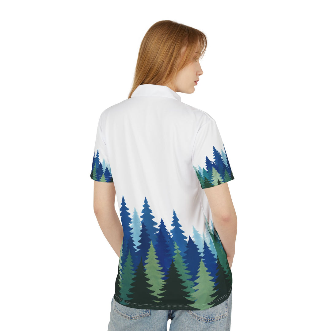 ADK Golf Polo - Blue Green Pine Trees