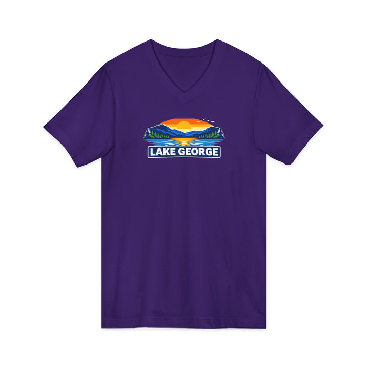 Lake George Sunset Unisex V-Neck