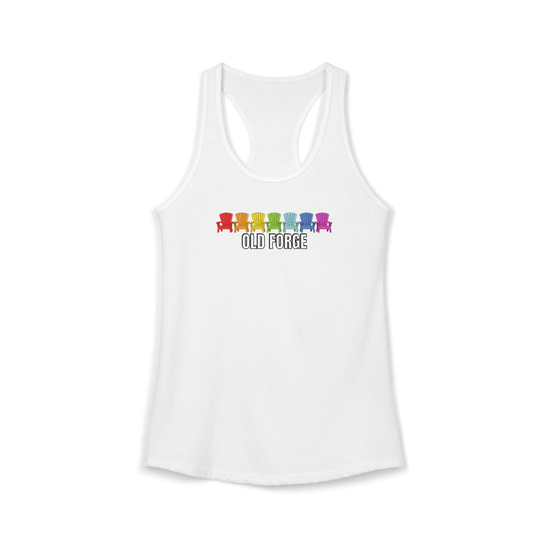 Old Forge Rainbow Chairs Ladies Racerback