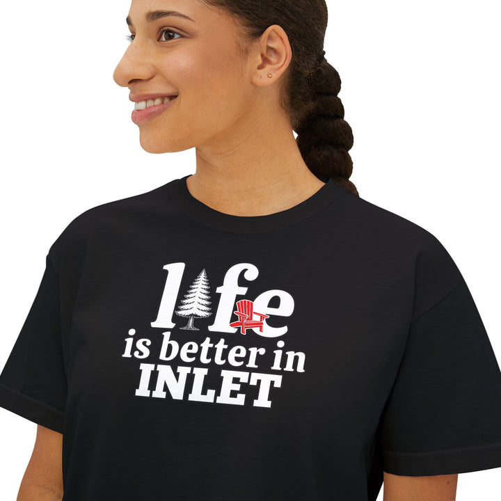 Life is Better in Inlet Ladies Boxy Tee
