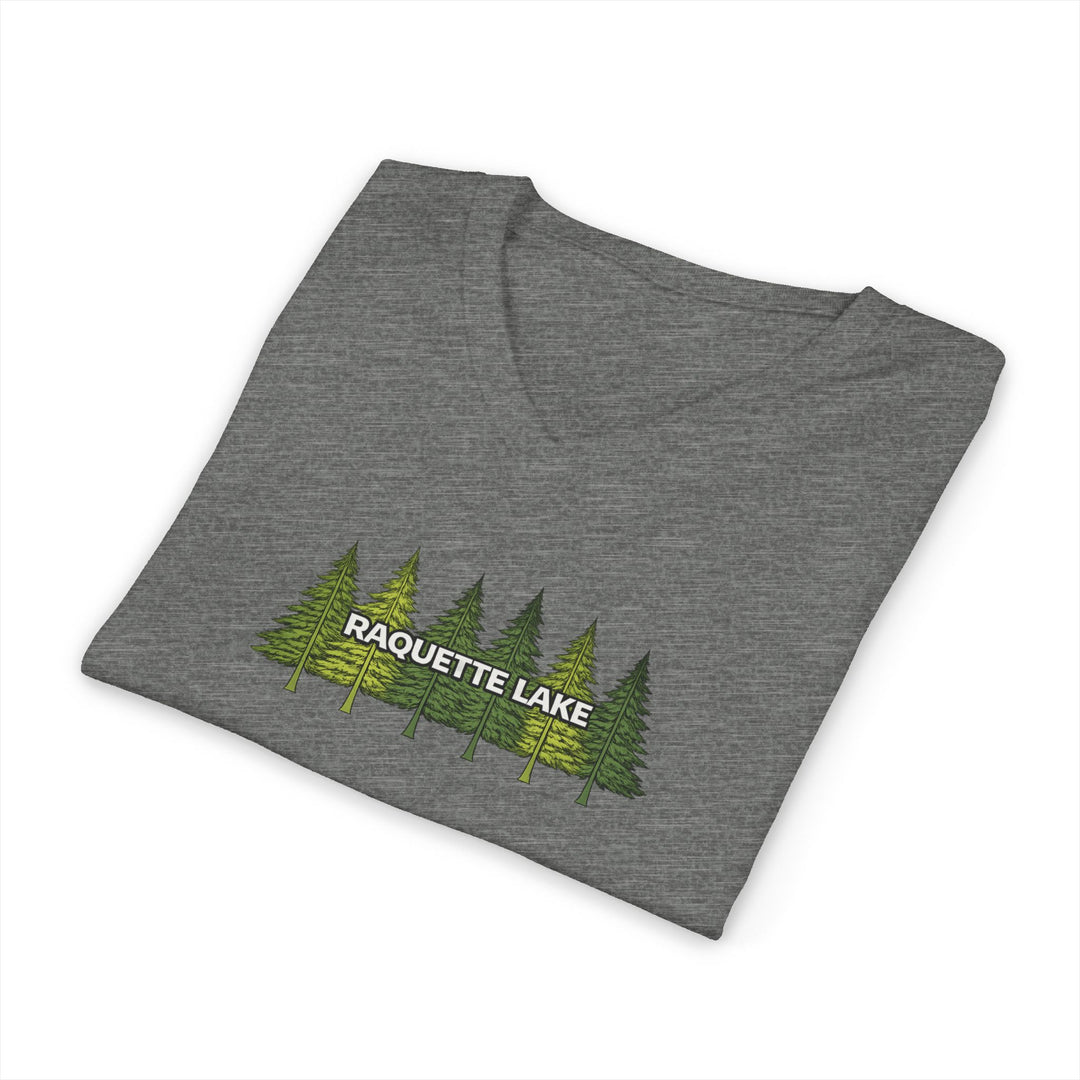 Raquette Lake Unisex V-Neck T-Shirt - Pine Tree