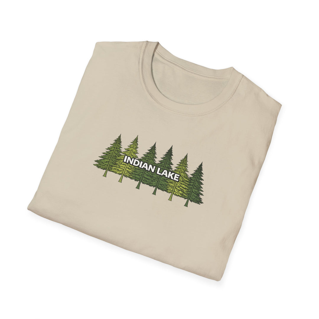 Indian Lake Unisex T-Shirt - Pine Trees