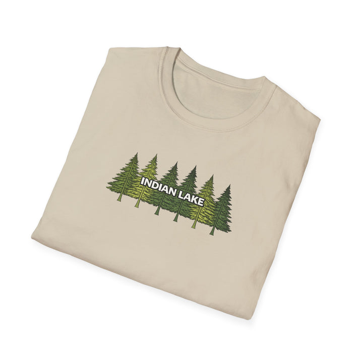 Indian Lake Unisex T-Shirt - Pine Trees