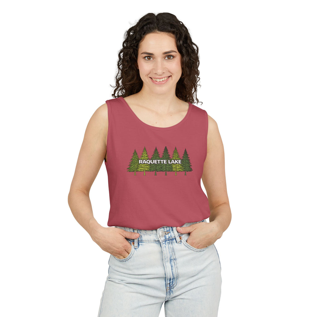 Raquette Lake Unisex Tank - Pine Trees