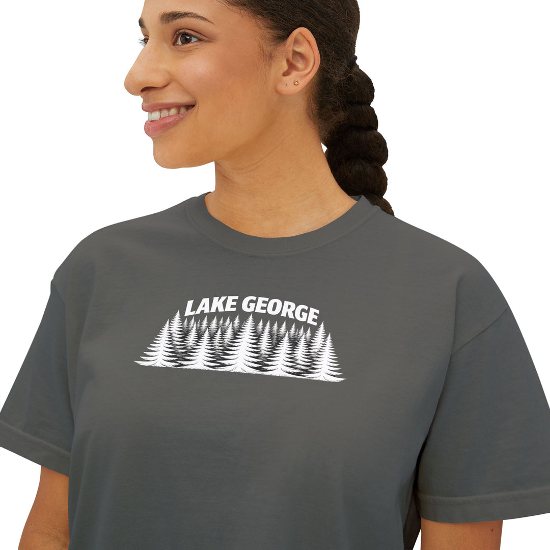 Lake George Trees Ladies Boxy Tee