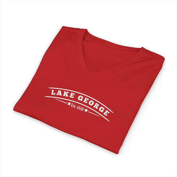 Lake George My Happy Place Unisex V-Neck